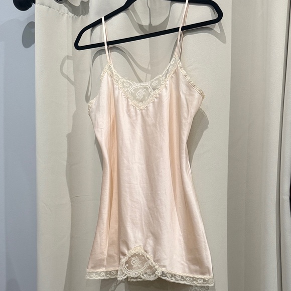 Lindsey Roscoe for Farr West Vintage light pink Lace Trim Cami with tiny flaw - Picture 1 of 10